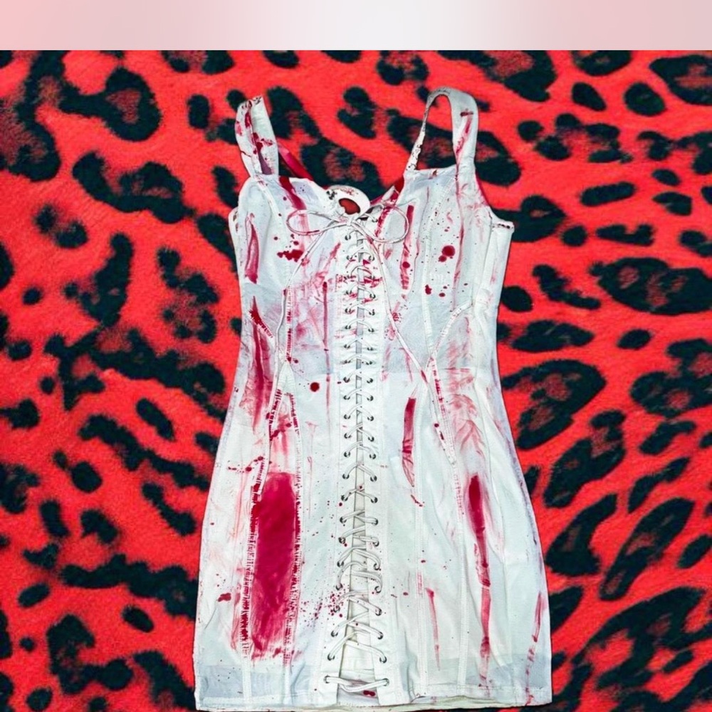 Dolls Kill White and Red Mini Dress